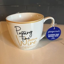 NWT Pimpernel Passing Time Before Wine 16oz Coffee Tea Mug Portmeirion Group UK