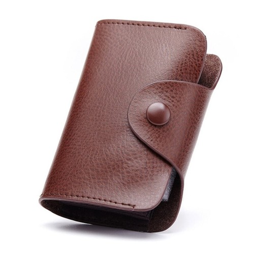 Bolso para tarjetas de cuero para hombres y mujeres Cartera para tarjetas múltiples Portatarjetas de crédito Cartera EE. UU. - Imagen 8 de 18
