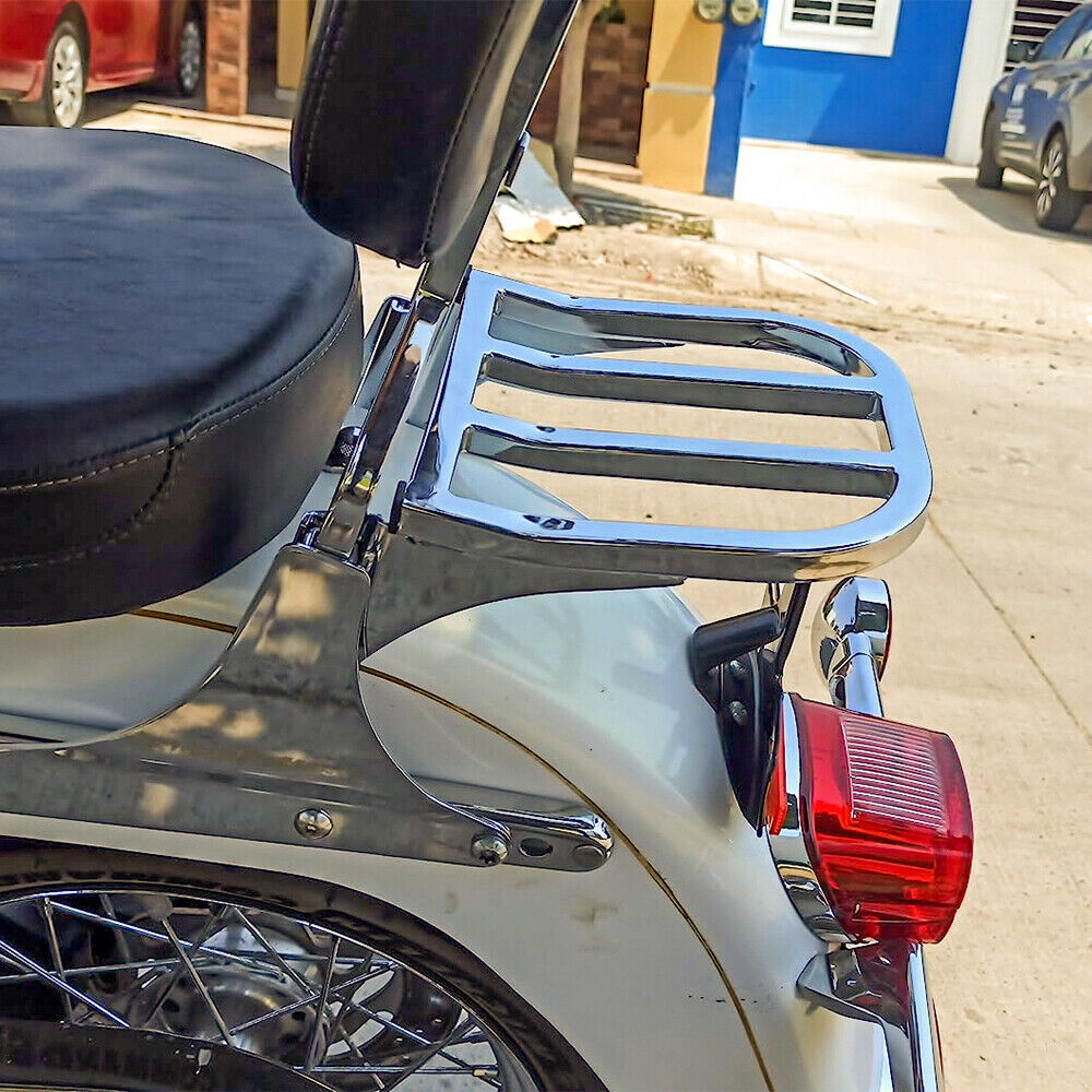 CHROME Luggage Rack For Harley Heritage Softail Classic FLS Dyna