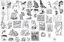 WILDLIFE NATURE ANIMALS CLING MOUNTED RUBBER STAMPS MY HEART STAMPS FOR YOU
