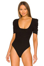 Free People Larkspur Bodysuit Black L139410 Women's Size L