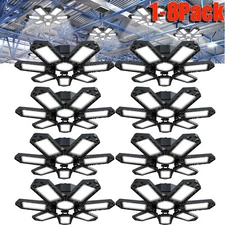 12000000LM LED Garage Light Super Bright Work Shop Ceiling Light Deformable Bulb