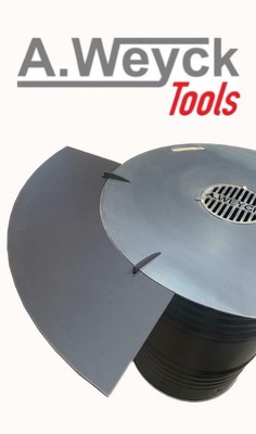 Anstecktisch für 80cm Feuerplatte Tisch 25x100cm Metall Grillplatte