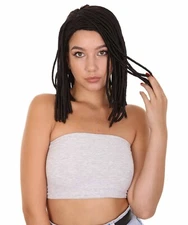 Women Short Black Dreadlock Wig Halloween Party Cosplay Fancy Dress Hair HW-1516