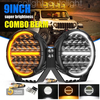 2X LED Scheinwerfer mit Positionsleuchte Straßenzulassung LED Zusatzscheinwerfer