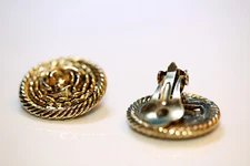 Vintage Elegant Gold Tone Ear Clips