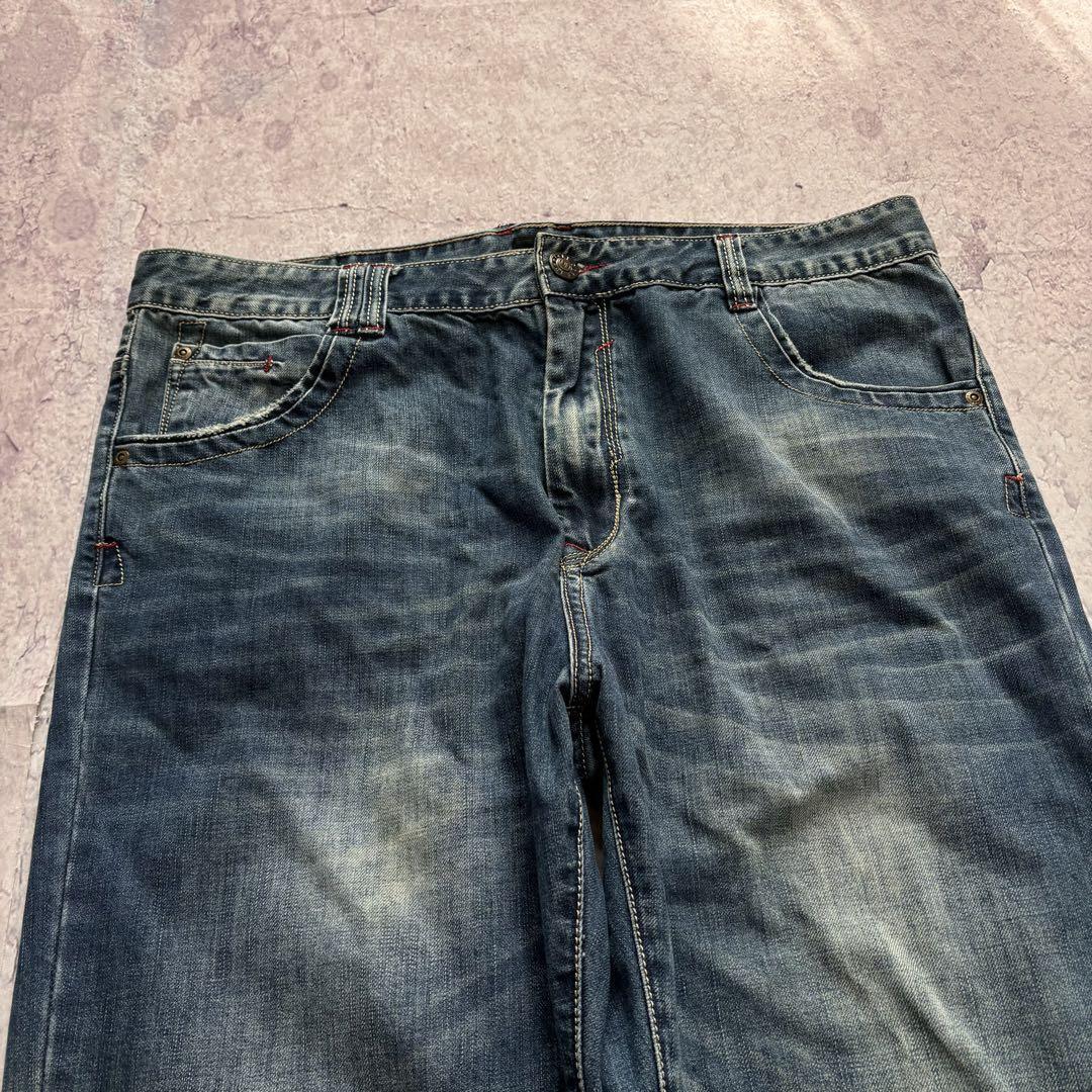 00s Archive Baggy Wide Denim Pants Faded Vintage B系 00s Archive Baggy Wide Denim Pants Faded Vintage B系