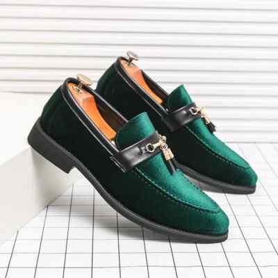 green emerald velvet dress Mens Black Pumps Lace Up Leather Business Formal Dress Shoes 10.5 US main image 1
