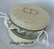 NEW Dior Gold Glitter Jewelry Pouch Makeup Case
