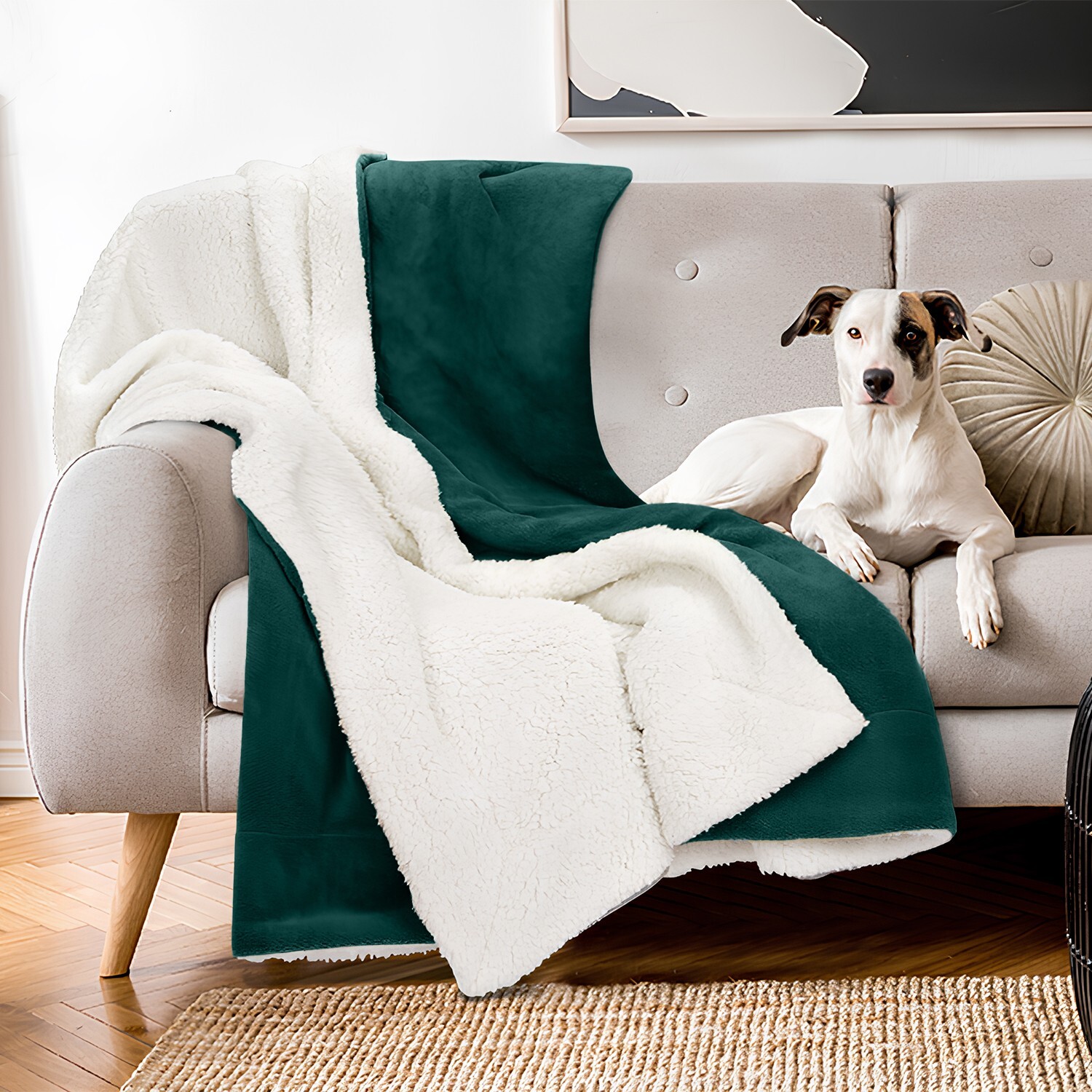 Sherpa Fleece Blanket Large Bed Sofa Reversible Blankets Throws Twin Queen Size