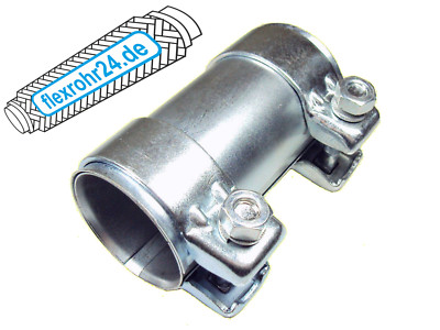 Auspuffschelle 50mm 2 Stück Auspuff Rohrverbinder Doppelschelle 52