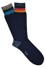 Paul Smith Mainline Navy Artist Stripe Socks Mens Brand New