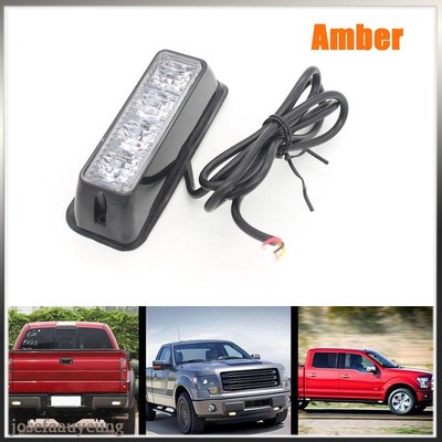 2 Flashing Mode 4 LED Car Truck Emergency Beacon Light Bar Hazard Strobe Warning