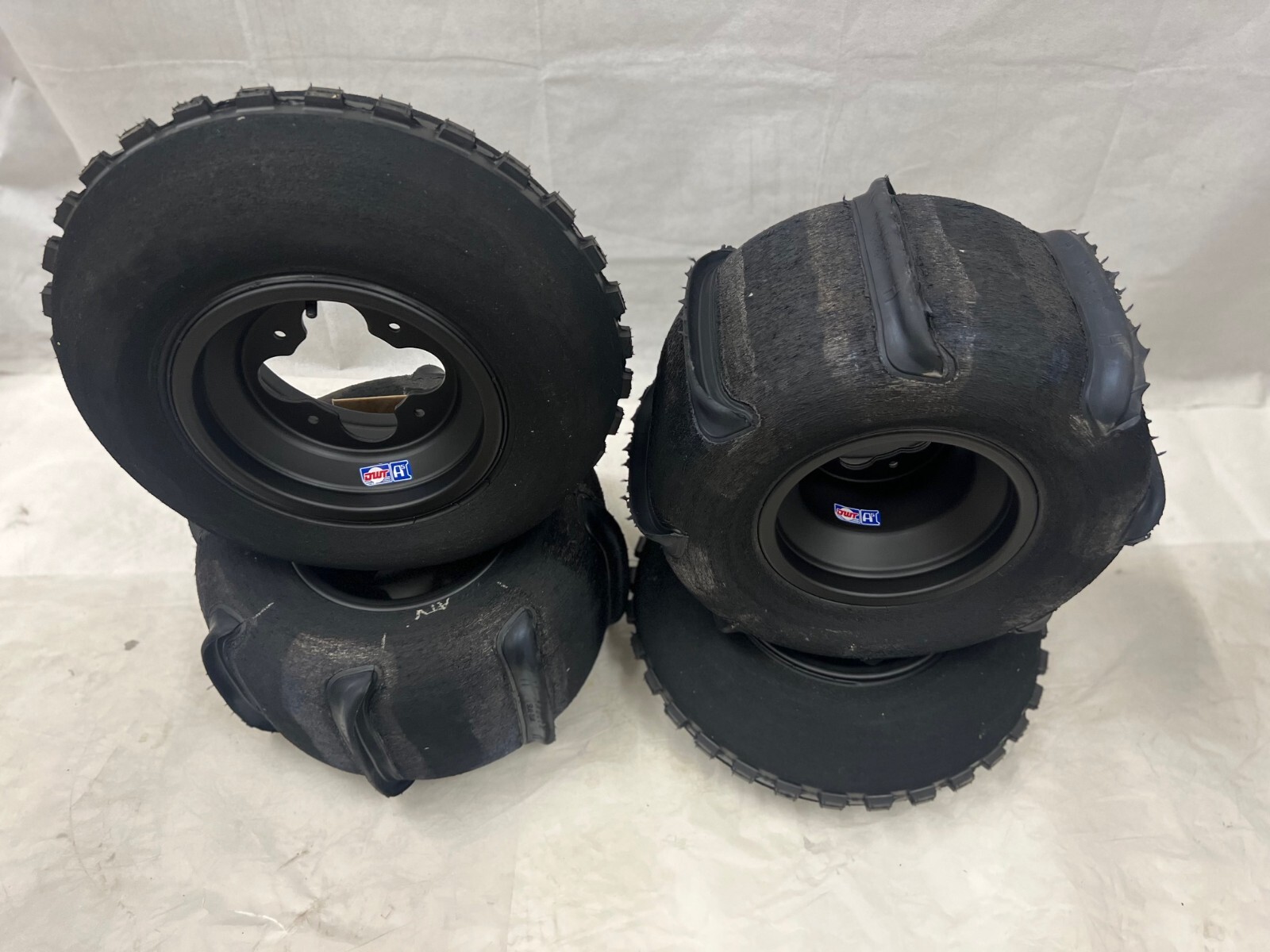 Skat Trak Hauler Paddle Dune Tires DWT A5 Rims Yamaha Banshee YFZ450