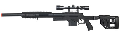 Well Mb4410Ba Bolt Action Rifle W/Scope (Color: Black) Airsoft Gun Rifles