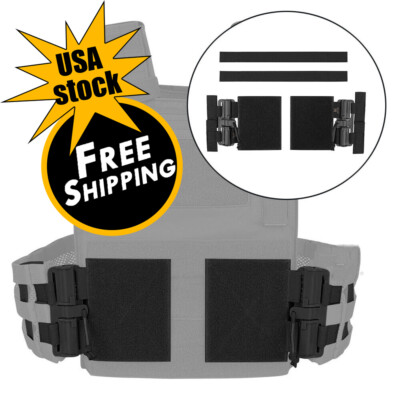 Set Fibbie A Sgancio Rapido Per Gilet Tattico MOLLE | Adattatori Cummerbund In Nylon (Nero, Verde, Tan)