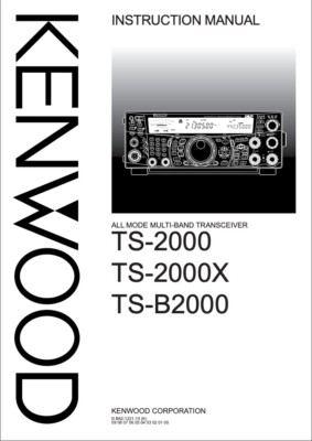 KENWOOD TS-2000 USER & SERVICE MANUAL on CD-ROM (PARTS, DIAGRAMS