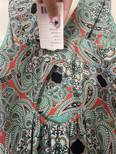 MAEVE (anthropology) aqua teal green blue maxi sundress sz 4 - Picture 3 of 8