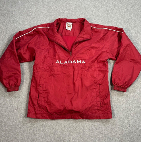 Alabama Crimson Tide Red Oak Sportswear 1/4 Zip Pullover Windbreaker Size Large