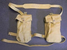 BRITISH WWII DATED BREN-GUNNER FIELD PACK WITH SHOULDER STRAP. MATCHING MAKER.
