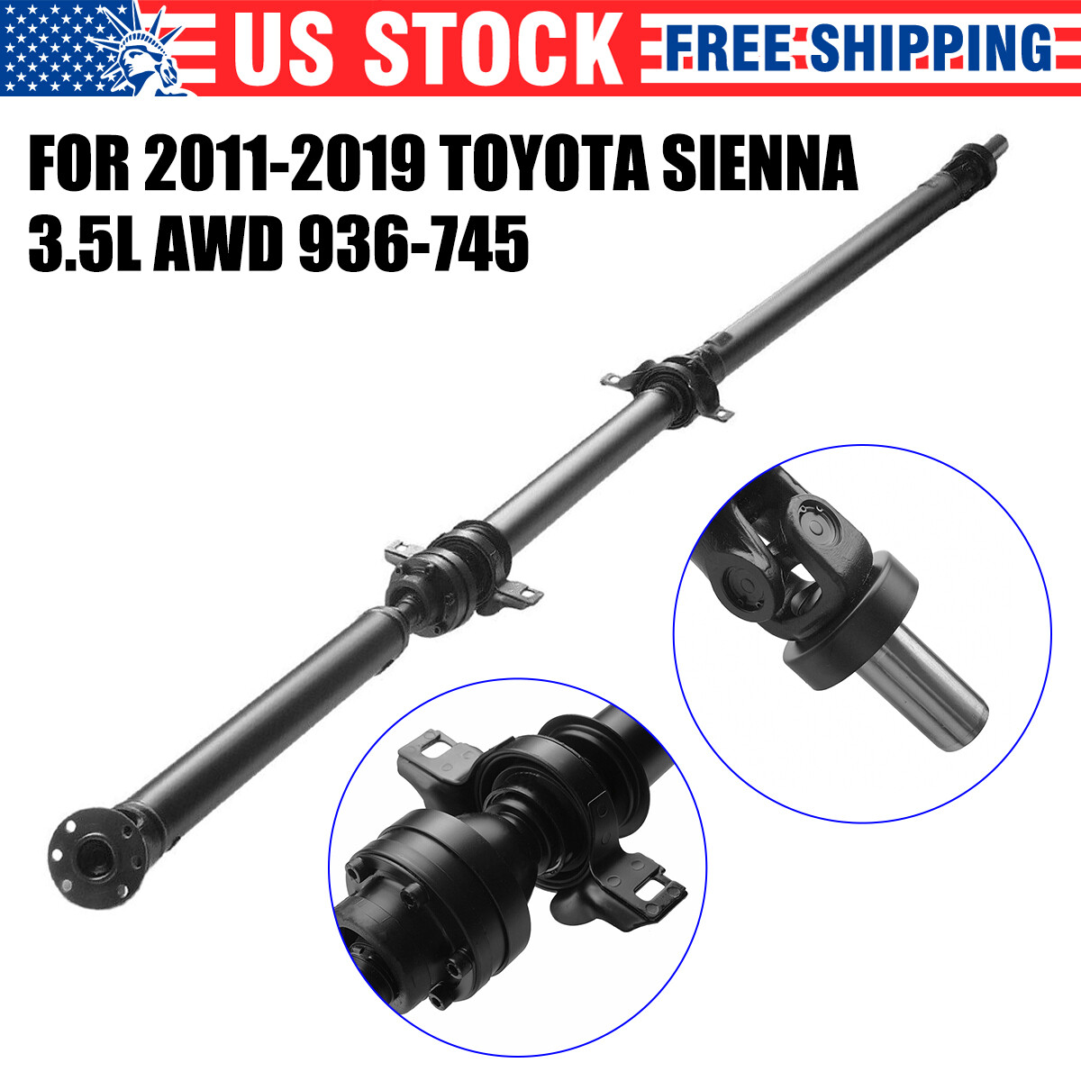 Rear Drive Shaft DriveShaft Assembly for 2011-2019 Toyota Sienna