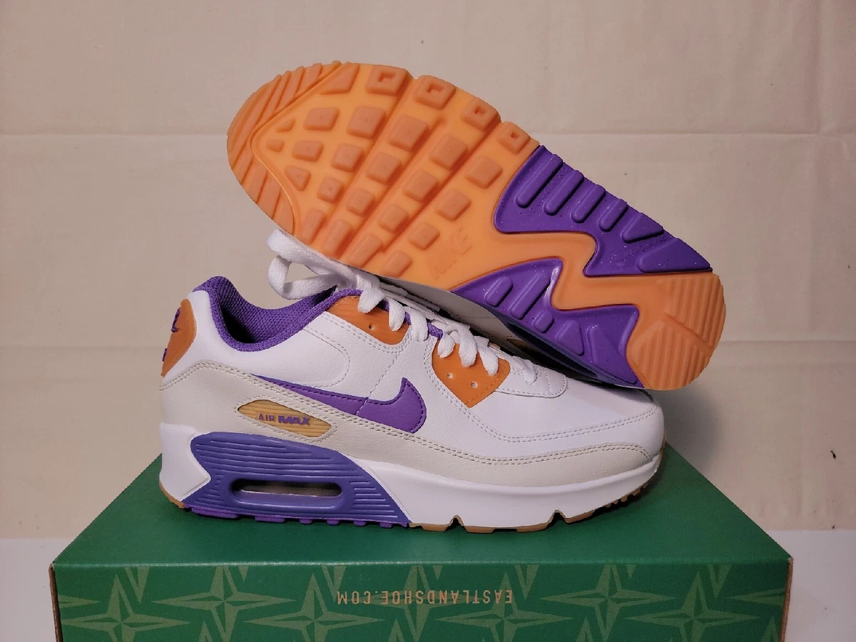 NIKE AIR MAX 90 GS WHITE ACTION GRAPE SNEAKER DV3607 103 SIZE