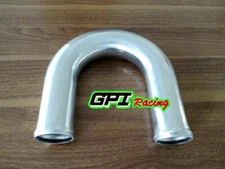 180 Degree Elbow Aluminum Turbo Intercooler Pipe OD 63 mm 2.5 inch Length 24"