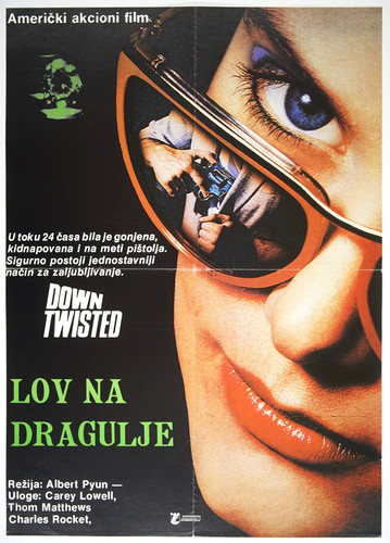 DOWN TWISTED 19x27 Original RARE exYU movie poster 1987 CAREY LOWELL ALBERT PYUN