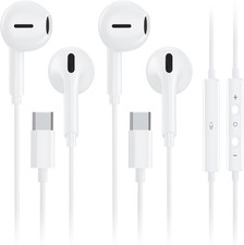 2 Pack USB C Wired Earbuds for Iphone 17/16/15 Pro Max plus Air Ipad  USB-C