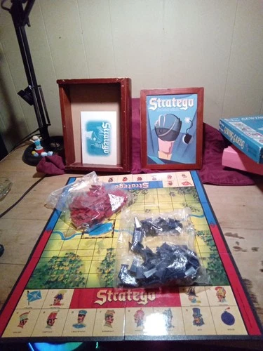 Stratego Vintage Collection Board Game In Wooden Box - Milton Bradley Complete