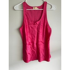Nation LTD Los Angeles Hot Pink Silk Blend Tank Top Made in USA Small