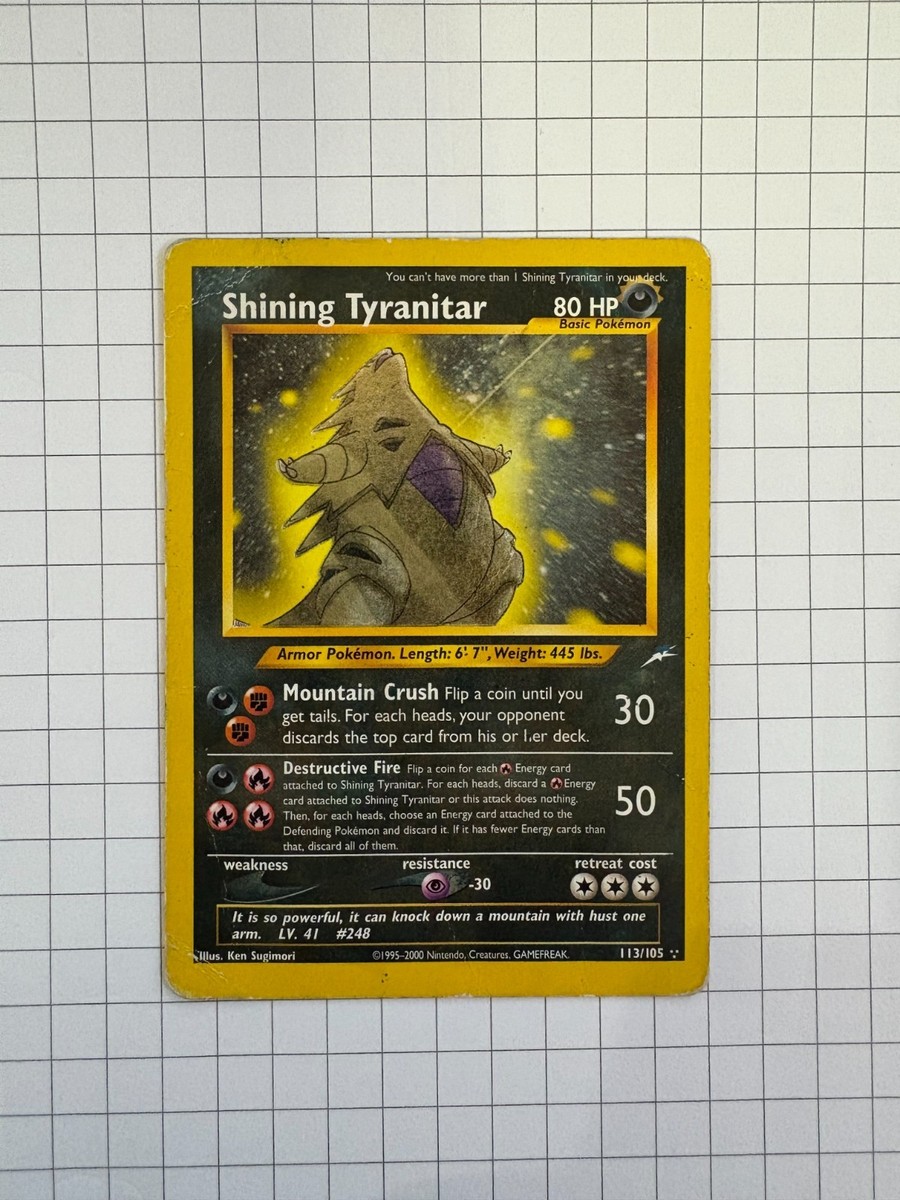 Shining Tyranitar 113/105 Neo Destiny Holo for sale online