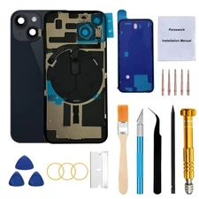 Rear Back Glass Replacement for iPhone 14 6.1-inches with Reparing Toolkit an...
