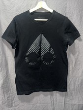 Moose Knuckles Men's Logo Tee T-shirt Size UK S Small Black