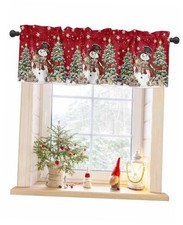 Red Christmas Snowman Valances for 42"W x 18"L Pack of 1 Red White Green