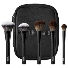 NIB MAKEUP BY MARIO Essential Brush Kit 5-Piece Face Set & Case