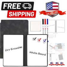 Whiteboard Notebook Reusable Dry Erase Whiteboard with Pen and Wiping Cloth A...