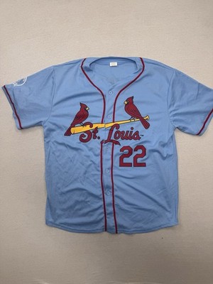 MLB St. Louis Cardinals Majestic Cool Base Jersey XL blau Flaherty gebraucht
