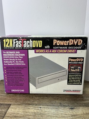 Digital Research 12X DVD 40X CDROM FasTach Drive MDRDVD1240 w/ PowerDVD