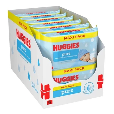 Huggies Plastic Free Baby Wipes 720 Wipes – Pure Water, Biodegradable, Eco