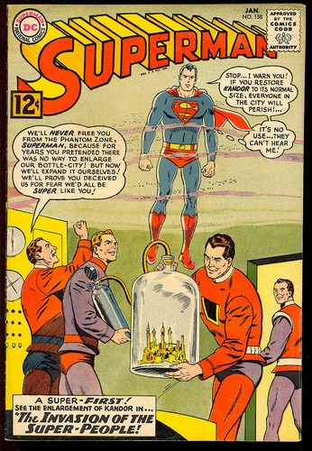 Superman #158 Nice Unrestored Silver Age Superhero Vintage DC Comic 1963 VG+