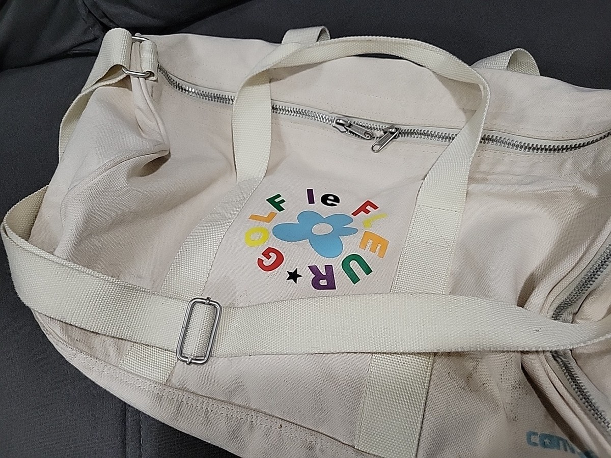 🔥Converse x Golf Wang Golf Le Fleur Canvas Duffle Tote Bag Tyler