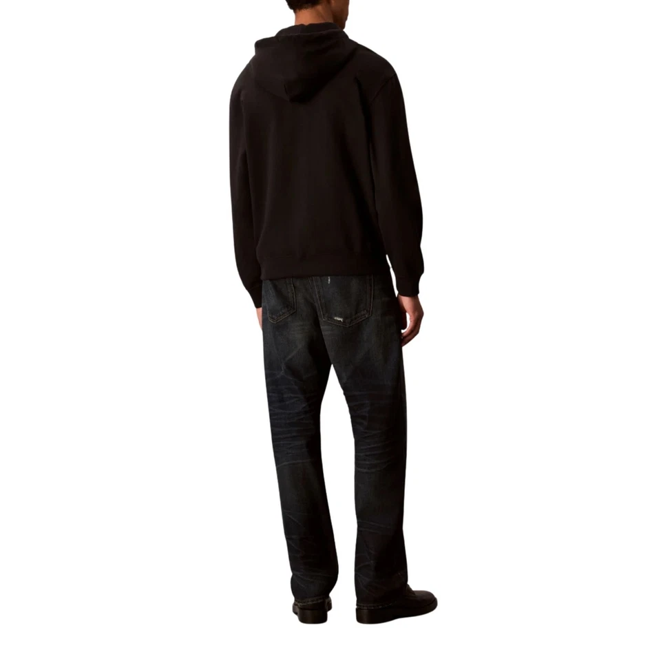 Calvin Klein Jeans Sweat à Capuche et Zip pour Homme Terry Monogram Noir - Photo 2/3
