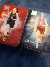Lot Of 2 - Caitlin Clark 2024 Panini WNBA Tins - Red / Blue - EMPTY