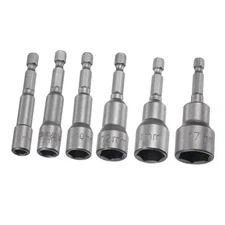 1/4" Quick-Change Hex Shank 6/8/10/12/14/17mm Magnetic Nut Driver Bit CR-V