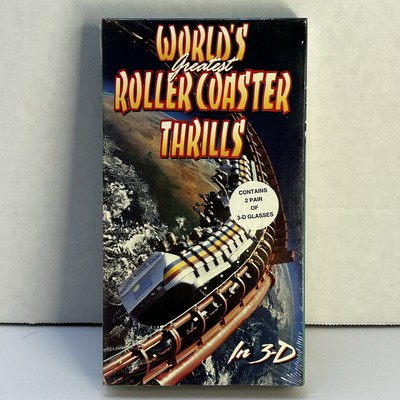 Worlds Greatest Roller Coaster Thrills in 3-D (VHS, 1995) NEW SEALED w/Glasses