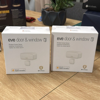 Eve Door & Window Wireless Contact Sensor 2-Pack for Apple HomeKit, White