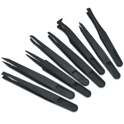 8Pcs ESD Plastic Tweezers Set Precision Tweezers Set ，Non-magnetic and Anti-S...