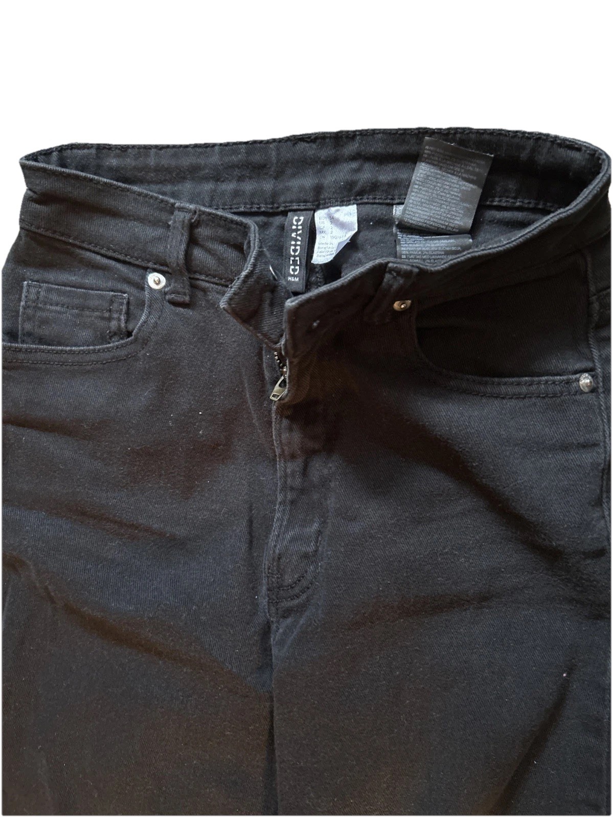 H&M DIVIDED Women’s Black Straight Leg Jeans Size 2 thumbnail 8