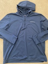 Vineyard Vines Hoodie Mens 2XL Blue Performance Quarter Zip Pullover Stretch
